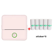 X6 200DPI Stampante per compiti a casa per studenti Stampante tascabile senza inchiostro Bluetooth, Pink Printer Paper x1, White Printing Paper x1, Pink Printing Paper x5, White Printing Paper x5, Pink Sicker x5, White Sticker x5                       ...