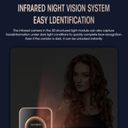 Serratura digitale con codice per impronte digitali con riconoscimento facciale 3D LOCSTAR T100A, T100A Space Gray, T100A Rose Gold