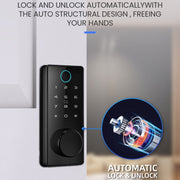 LOCSTAR C87 Blocco automatico delle impronte digitali per porta d'ingresso con password Smart Lock, C87 Black