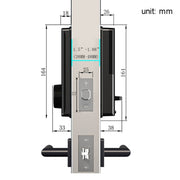 LOCSTAR C87 Blocco automatico delle impronte digitali per porta d'ingresso con password Smart Lock, C87 Black