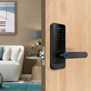 LOCSTAR C89 Blocco password intelligente per impronte digitali Blocco sistema TUYA per porta interna domestica, C89 Black, C89 Silver