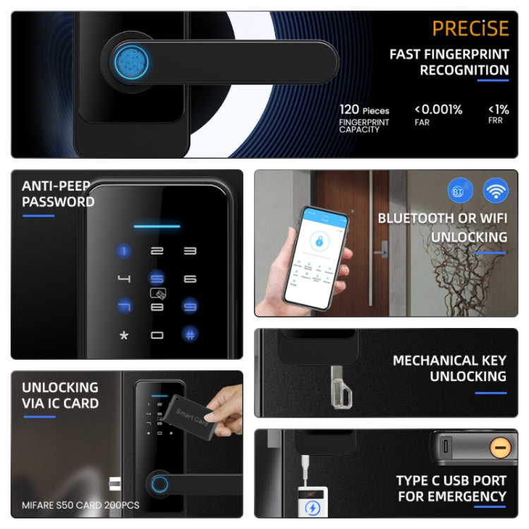 Blocco password intelligente LOCSTAR C89 per porta interna