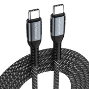Per iPhone 15 Cavo di ricarica doppio tipo C intrecciato in nylon AhaStyle, 60W, 100W