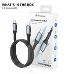Cavo ricarica doppio Tipo C nylon per iPhone 15