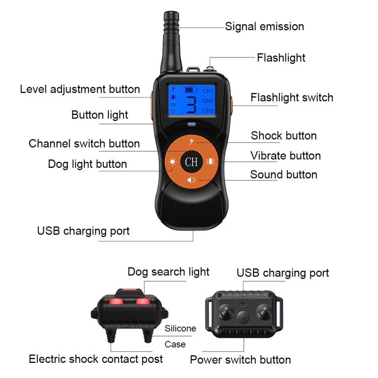 Dispositivo di addestramento per cani con telecomando elettronico intelligente, tappo antiabbaio per animali domestici, For-One-Dog, For-Two-Dog