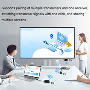 Dispositivo di condivisione dello schermo per conferenze d'ufficio PWAY DT248W-H da 30 m per proiettore HD wireless