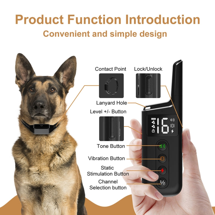 Colonna per scosse elettriche avvolgente per animali domestici Potente collare di addestramento elettronico, Receiver + Remote, Only Receiver