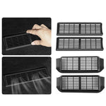 1 paio di accessori decorativi per la copertura di protezione dello sfiato sotto il sedile dell'auto, For Tesla Model Y, For Tesla Model 3