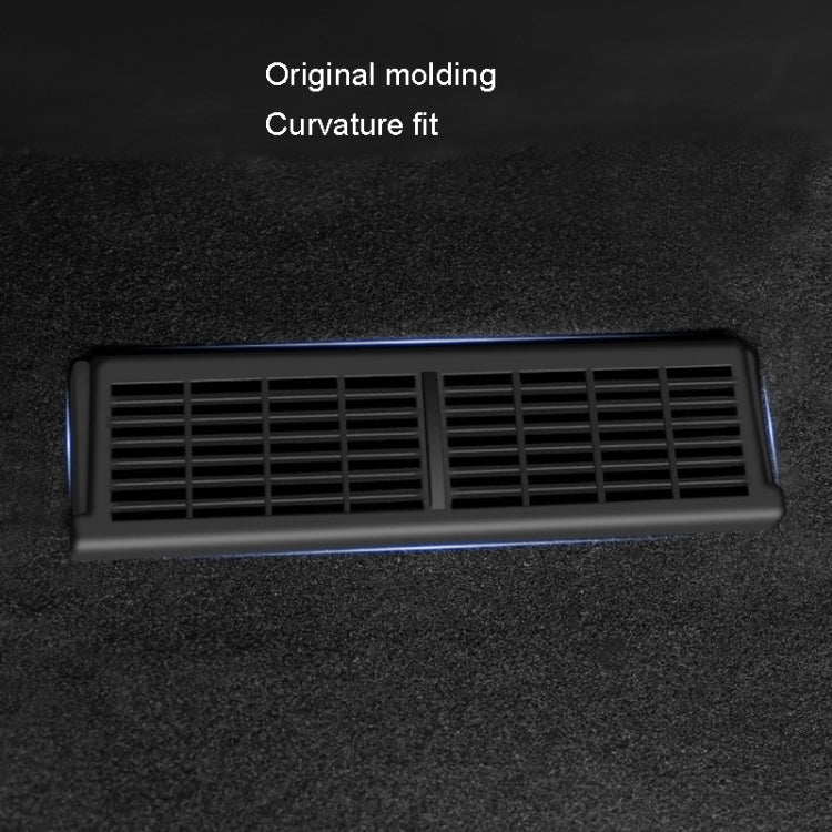 1 paio di accessori decorativi per la copertura di protezione dello sfiato sotto il sedile dell'auto, For Tesla Model Y, For Tesla Model 3