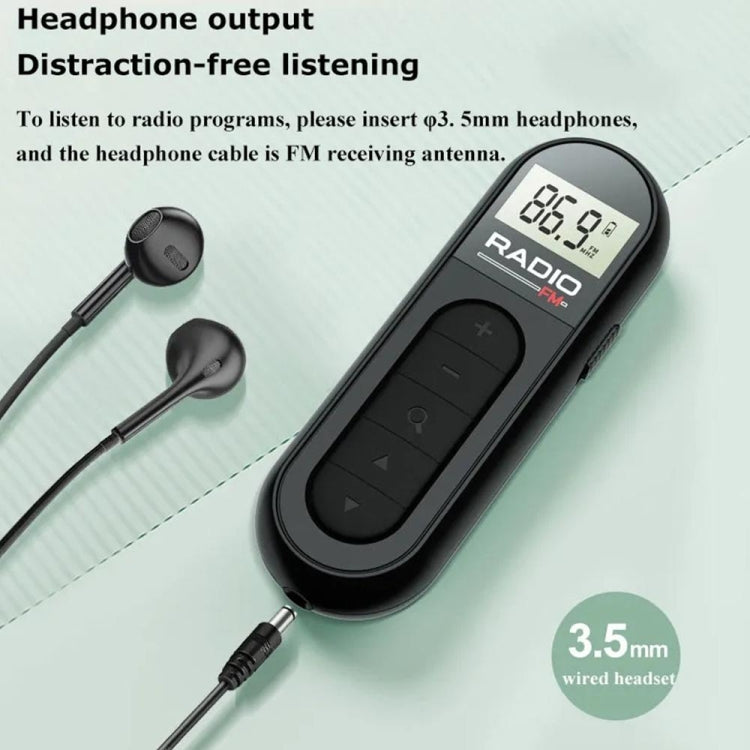 Mini walkman radio FM ricaricabile tascabile 31g