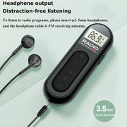 Mini walkman radio FM ricaricabile tascabile 31g