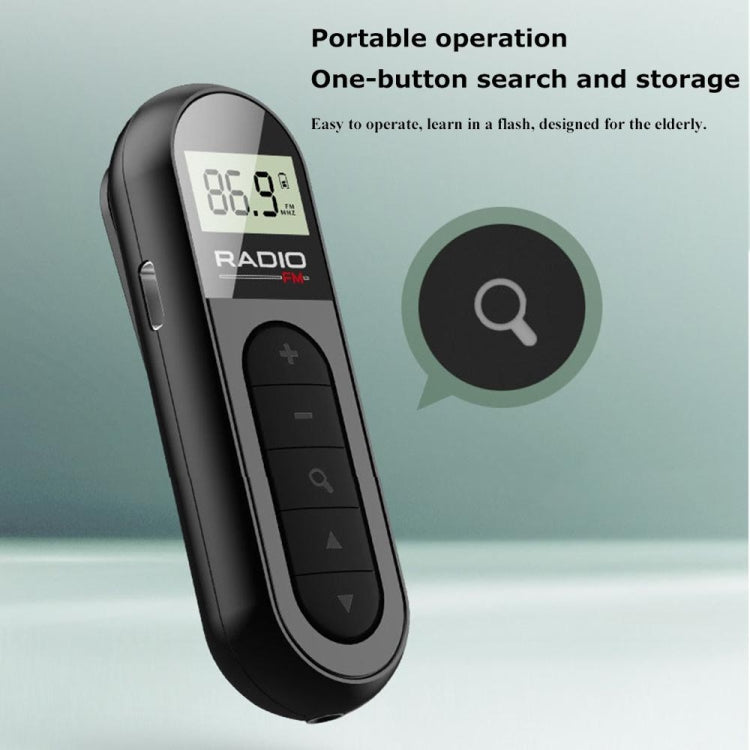 Mini walkman radio FM ricaricabile tascabile 31g