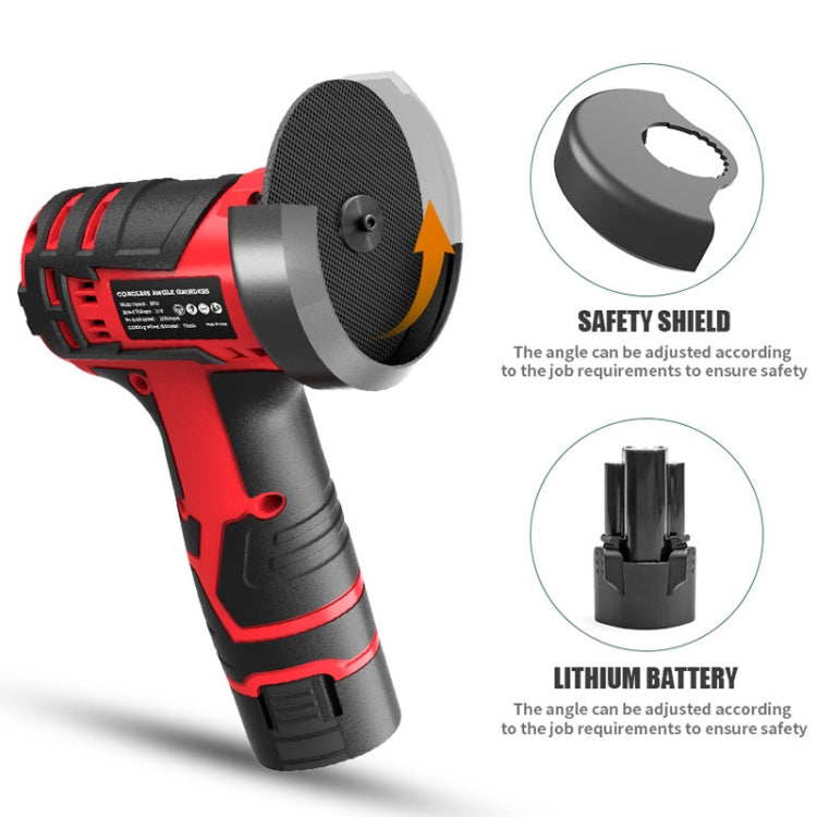 HILDA 12V 3 pollici smerigliatrice angolare agli ioni di litio per uso domestico e levigatrice, spina europea, Plastic Package With 1 Battery, Carton Package With 1 Battery, Plastic Package With 2 Battery, Carton Package With 2 Battery