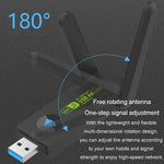 Scheda di rete wireless 1300Mbps Scheda di rete USB per computer senza driver Gigabit Dual Band 5G, 600m, 1300m