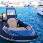 Accessori per corde per barche con morsetto in acciaio inossidabile per molo Cavo di ormeggio per kayak con buffer incorporato PWC