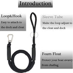 Accessori per corde per barche con morsetto in acciaio inossidabile per molo Cavo di ormeggio per kayak con buffer incorporato PWC