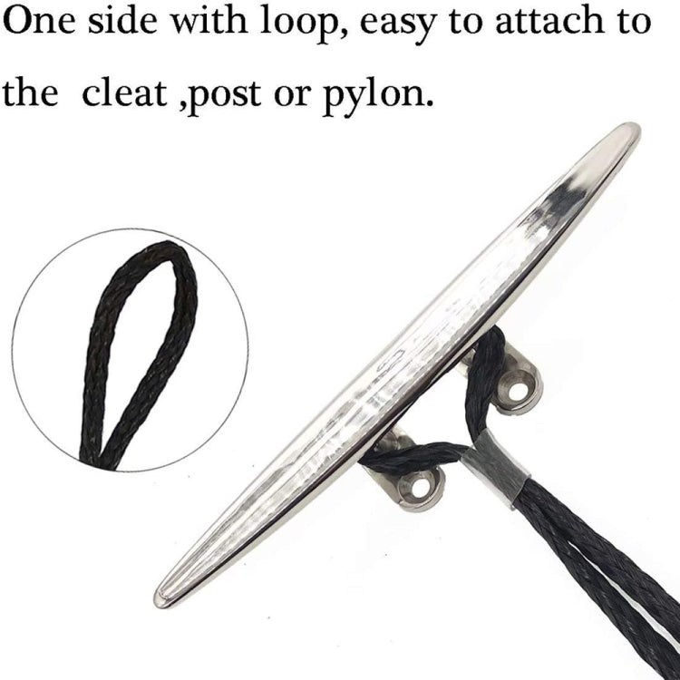 Accessori per corde per barche con morsetto in acciaio inossidabile per molo Cavo di ormeggio per kayak con buffer incorporato PWC
