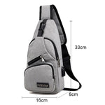 MeiJieLuo Borsa a tracolla da uomo semplice da uomo Borsa a tracolla sportiva da spalla per ragazzi