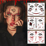 Adesivo per tatuaggio impermeabile cicatrice di Halloween Adesivi horror per il viso simulato, RM-037, RM-038, RM-039, RM-040, RM-041, RM-042, RM-043, RM-044, RM-045, RM-046