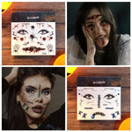 Adesivo per tatuaggio impermeabile cicatrice di Halloween Adesivi horror per il viso simulato, RM-037, RM-038, RM-039, RM-040, RM-041, RM-042, RM-043, RM-044, RM-045, RM-046