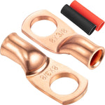 Foro in rame nudo per cavo di saldatura terminale ad anello con perno 8AWG 3/8 \\\" con termorestringente