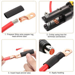 Foro in rame nudo per cavo di saldatura terminale ad anello con perno 8AWG 3/8 \\\" con termorestringente
