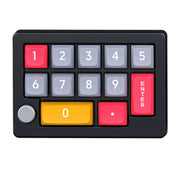 MKESPN 13 tasti Programmazione macro multifunzione RGB Tastiera meccanica cablata con tastiera a manopola