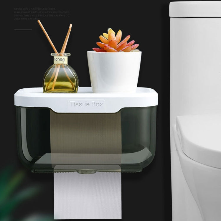 Portaoggetti a parete per WC con scatola fazzoletti impermeabile