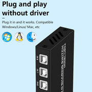 FJGEAR FJ-U804 Estensore per switch di condivisione USB 2.0 8 ingressi 4 uscite, FJ-U804