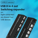 FJGEAR FJ-U804 Estensore per switch di condivisione USB 2.0 8 ingressi 4 uscite, FJ-U804