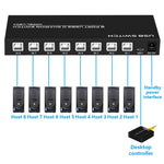 FJGEAR FJ-U804 Estensore per switch di condivisione USB 2.0 8 ingressi 4 uscite, FJ-U804