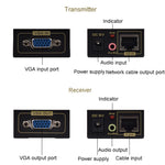 FJGEAR FJ-VEA100 Prolunga 2 in 1 Cavo singolo da VGA a RJ45 Prolunga con audio, spina europea, FJ-VEA100 EU Plug