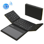 Tastiera Bluetooth wireless in pelle con tastiera universale portatile esterna multi-sistema Touch-Pad, B055 (Black)