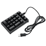 198I K21 Tastiera meccanica Dightal cablata Pulsante multifunzione Tastierino da ufficio retroilluminato RGB