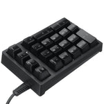 198I K21 Tastiera meccanica Dightal cablata Pulsante multifunzione Tastierino da ufficio retroilluminato RGB