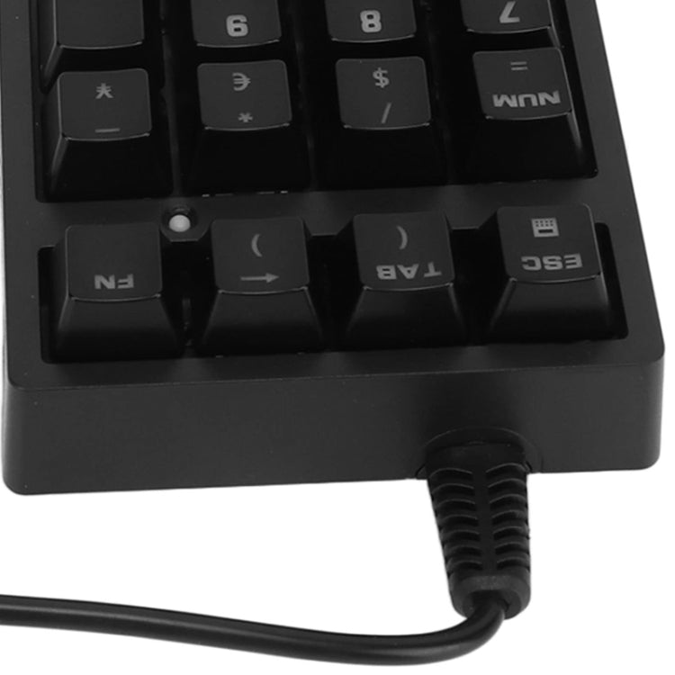 198I K21 Tastiera meccanica Dightal cablata Pulsante multifunzione Tastierino da ufficio retroilluminato RGB