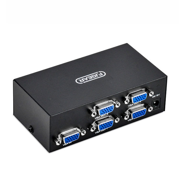 FJGEAR FJ-2004 Splitter VGA 1 ingresso 4 uscite Splitter uscita Vedio per computer, spina europea, FJ-2004 EU Plug