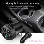 Caricatore per auto Cup Caricatore per telefono cellulare con doppio cavo USB per accendisigari
