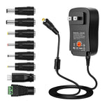 Adattatore di alimentazione regolabile con interfaccia USB da 30 W con luce LED per il monitoraggio dell'alimentazione, US Plug, EU Plug, UK Plug, AU Plug