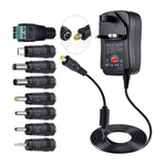 Adattatore di alimentazione regolabile con interfaccia USB da 30 W con luce LED per il monitoraggio dell'alimentazione, US Plug, EU Plug, UK Plug, AU Plug