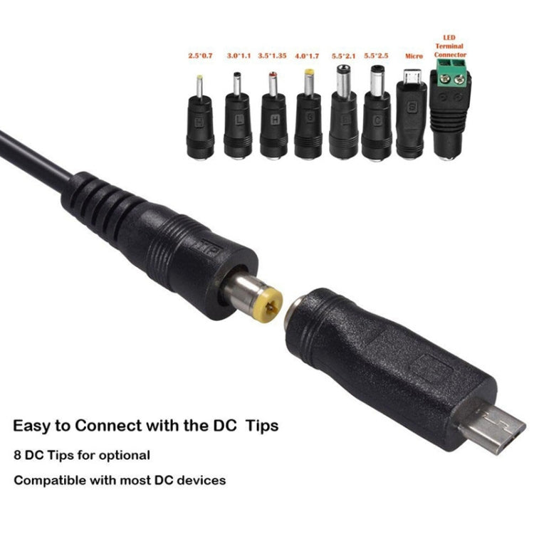 Adattatore di alimentazione regolabile con interfaccia USB da 30 W con luce LED per il monitoraggio dell'alimentazione, US Plug, EU Plug, UK Plug, AU Plug