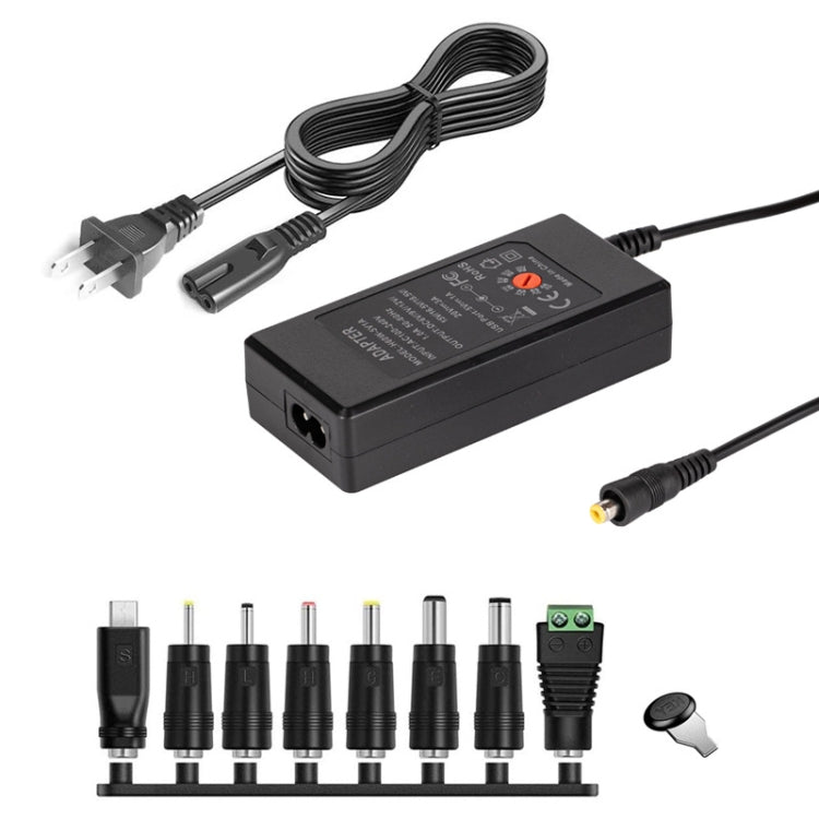 Caricatore adattatore di alimentazione CC regolabile 3A da 65 W 6-20 V, US Plug, EU Plug, UK Plug Small, AU Plug, UK Plug Large