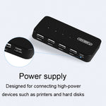 FJGEAR FJ-U404 Switcher di condivisione USB 2.0 4 ingressi 4 uscite con controller, J-U404