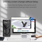 FJGEAR FJ-15-2 Commutatore VGA per computer Condivisore di commutazione bidirezionale 2 ingressi 1 uscita, FJ-15-2