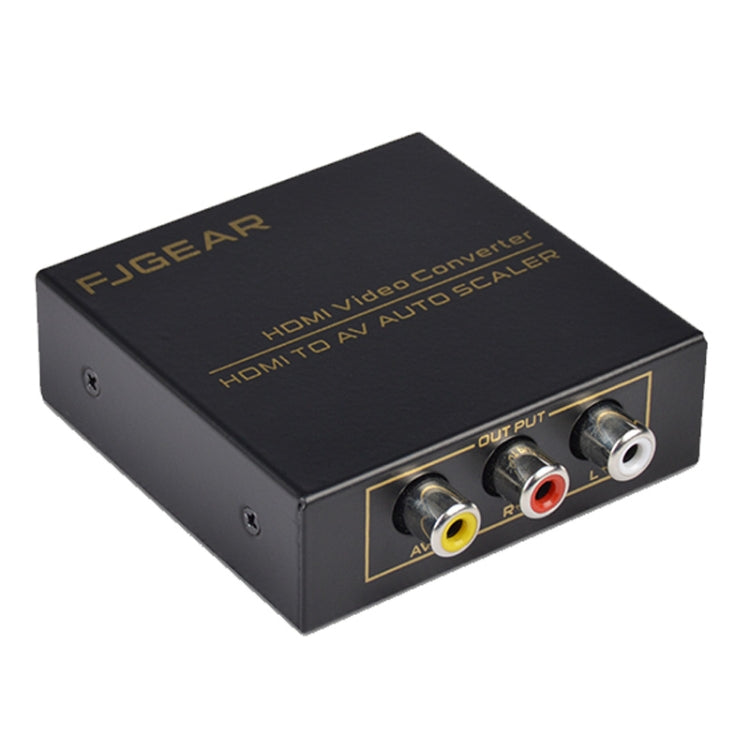 FJGEAR FJ-HA1308 Convertitore da HDMI ad AV Supporta NTSC PAL con ridimensionamento automatico dello schermo, FJ-HA1308