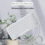 B087 Tastiera e mouse wireless dual mode portatili da 78 tasti 2.4G, Keyboard Green, Keyboard Pink, Keyboard Mouse Set White, Keyboard Mouse Set Green, Keyboard Mouse Set Pink