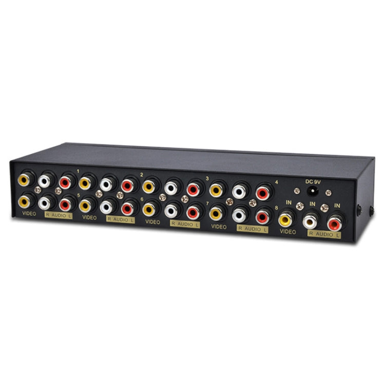 FJGEAR FJ-108AV Splitter audio video Separatore CVBS 1 ingresso 8 uscite, FJ-108AV