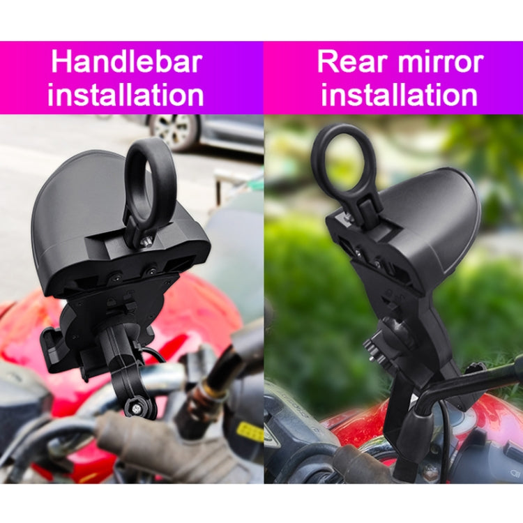 Porta cellulare antipioggia per parasole per moto, Mirror Holder  No Charge, Handlebar Holder No Charge, Charging Handlebar Holder 5V-2A, Charging Handlebar Holder 5V-3.1A, Charging Handlebar Holder 18W (QC3.0), Charging Mirror Holder 5V-2A            ...