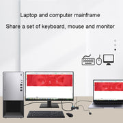 Switch KVM tipo C / HDMI FJGEAR FJ-TYH201 con controller desktop, FJ-TYH201