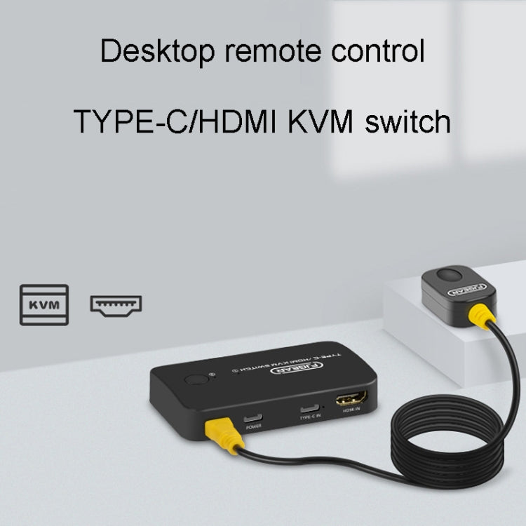 Switch KVM tipo C / HDMI FJGEAR FJ-TYH201 con controller desktop, FJ-TYH201